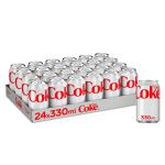 Diet Coke Soft Drink 24x330ml Cans NWT304