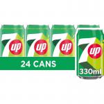 7UP Lemon and Lime Carbonated Cans 24x330ml NWT306