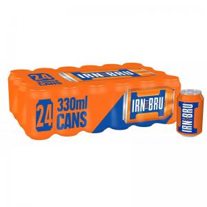 Barrs Irn Bru 330ml Cans Pack of 24 NWT307