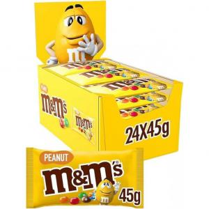 M&M Chocolate Peanuts 24 x 45g Bags NWT313