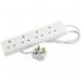 Fixtures Extension Lead 2m 4 Socket White NWT3180