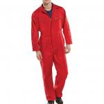 Super B-Click Workwear Red Boiler Suit Size 34 NWT3183-34