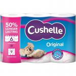 Cushelle Original 2-Ply Toilet Rolls 50% Longer Rolls (Pack of 6=9) - PACK (5) NWT3192P