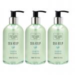 The photograph captures a sleek and vibrant bottle of Scottish Fine Soaps Company Hair and Body Wash Sea Kelp Shampoo, with a refreshing sea kelp design and 300ml packaging. The shampoo promises a luxurious cleansing experience with its nourishing formula.