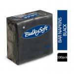 Bulky Soft Bar Napkins Serviettes 2ply 23cm BLACK 100 NWT3293-B