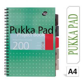 Pukka Pads Metalic Green A4 Project Book - PACK (3) NWT3324P