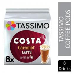 Tassimo Costa Caramel Latte Coffee Pods 8 Drinks 4031637 NWT335