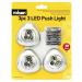 Rolson 3 Piece 3 Led Push On Lights NWT3371