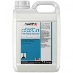 Janit-X Professional Coconut Hand, Body & Hair Wash 5 litre NWT3575