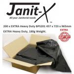 Janit-X Extra Heavy Duty Black Refuse Bags 200s NWT3598