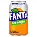 Fanta Orange Zero Cans 330ml (Pack of 24) NWT3610