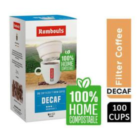 Rombouts Decaf Medium Roast 1 Cup Filters 10s NWT3644