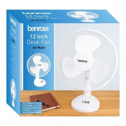 Cheap Stationery Supply of Benross 12inch White Desk Fan Office Statationery