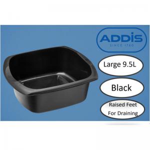 Addis Large Rectangular Washing Up Bowl 9.5 litre Black NWT3658