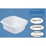Addis Large Rectangular Washing Up Bowl 9.5 litre White NWT3659