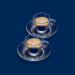 Lavazza Trasparenza Glass Espresso Set Pack 2s NWT3682