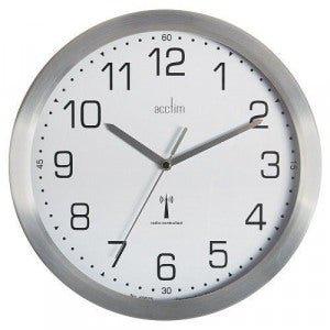 Acctim Supervisor Wall Clock Chrome Nwt3701