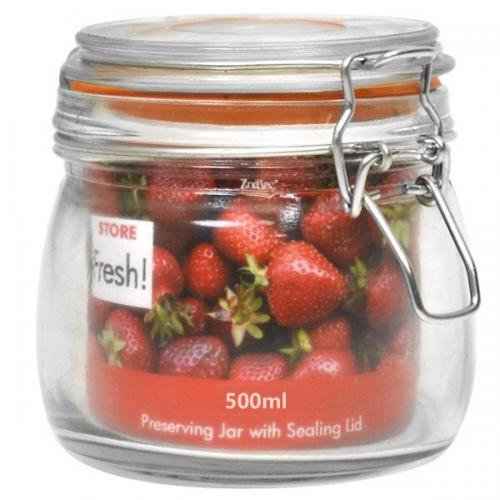 Cheap Stationery Supply of Store Fresh Cliptop Glass Preserving Jar 525ml NWT3725 Office Statationery