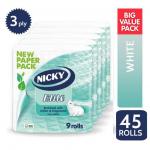 Nicky Elite White Toilet Rolls 9 Pack - PACK (5) NWT3736P