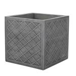 Lazio Pewter Small 32cm Square Planter GN697 NWT3753