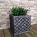 Lazio Pewter Small 32cm Square Planter GN697 NWT3753