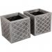 Lazio Pewter Small 32cm Square Planter GN697 NWT3753