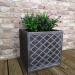 Lazio Pewter Small 32cm Square Planter GN697 NWT3753