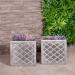 Lazio Pewter Small 32cm Square Planter (GN697-PEW-ST) NWT3753