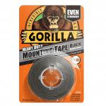 Gorilla 1.5 M Heavy Duty Double Sided Mounting Tape Indoor & Outdoor - Black NWT3755