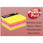 Pukka Notes 76mmx76mm Cube 400 Sheets - PACK (12) NWT3800P