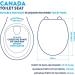 White Canada Plastic Toilet Seat NWT3817