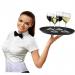 Fixtures 35.5cm14inch Black Plastic Round Tray NWT3848