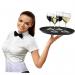 Round Bar tray - 14 Black Non Slip Round Serving Drinks Trays NWT3848