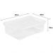 Wham Crystal Clear Plastic Storage Box U/Bed 32 Litre NWT3852