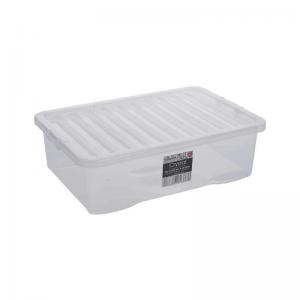 Wham Crystal Clear Plastic Storage Box 32 Litre Ideal Under Bed