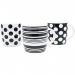 Fixtures 12oz Black & White SPOTTY & STRIPED Pattern Mugs NWT3862