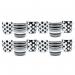 Fixtures 12oz Black & White SPOTTY & STRIPED Pattern Mugs NWT3862