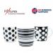 Fixtures 12oz Black & White Pattern Mugs NWT3862