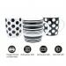 Fixtures 12oz Black & White SPOTTY & STRIPED Pattern Mugs - PACK (12) NWT3862P