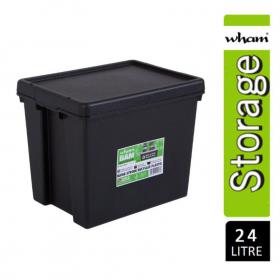 Wham Bam Black Recycled Storage Box 24 Litre - PACK (250) NWT3870P