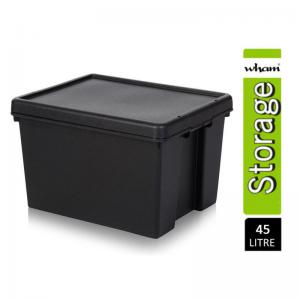 Wham Bam Black Recycled Storage Box 45 Litre - PACK 120 NWT3872P