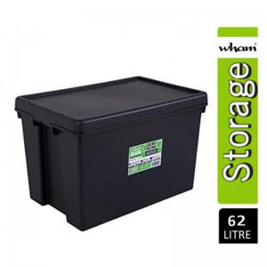 Wham Bam Black Recycled Storage Box 62 Litre - PACK 100 NWT3873P