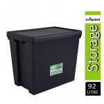 Wham Bam Black Recycled Storage Box 92 Litre - PACK (90) NWT3874P