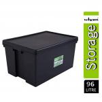 Wham Bam Black Recycled Storage Box 96 Litre NWT3875