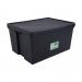 Wham Bam Black Recycled Storage Box 150 Litre - PACK (38) NWT3876P