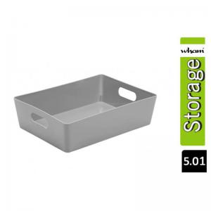 Wham Grey Rectangular Studio Basket 5.01 6L NWT3887