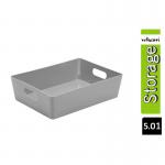 Wham Grey Rectangular Studio Basket 5.01 6L NWT3887