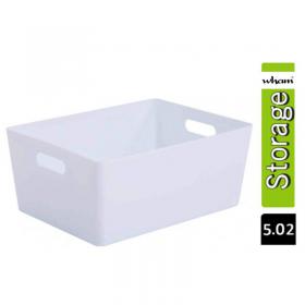 Wham White Rectangular Studio Basket 5.02 11.5 Litre - PACK (462) NWT3888P