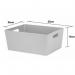 Wham Grey Rectangular Studio Basket 5.02 11.5 Litre NWT3890