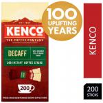 Kenco Decaffeinated Instant Coffee Box of 200 Sticks - PACK (4) NWT389P